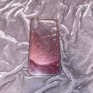pink sparkly iphone x case ッ
